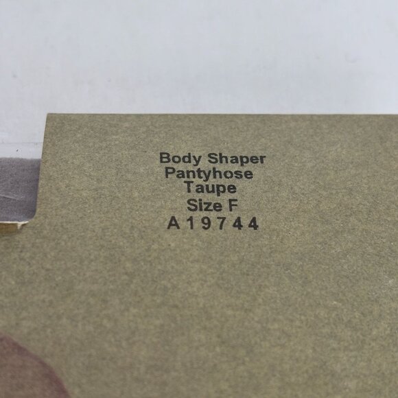 Legacy Legwear Pantyhose Body Shaper Taupe Size F One Pair Nylon Spandex Cotton - Picture 2 of 6